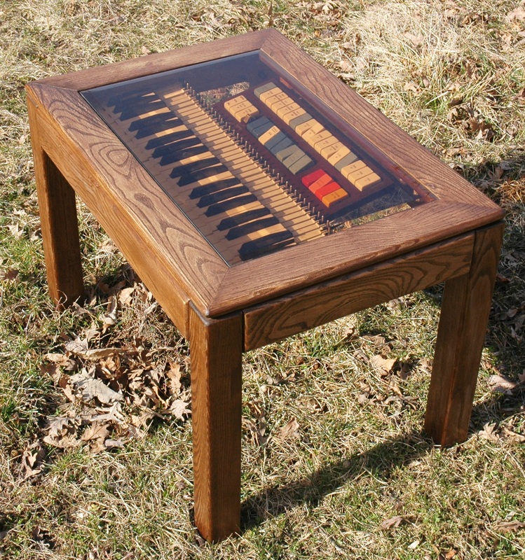 Keyboard End Table - Recrafted Creations